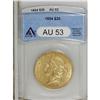 Image 3 : 1854 $20 Small Date AU53 ANACS. NGC Census: (67/26