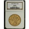 1873 $20 Open 3 AU55 NGC. NGC Census: (379/4863).