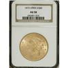 1873 $20 Open 3 AU58 NGC. NGC Census: (1791/3072).