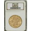 Image 1 : 1878-S $20 MS60 NGC. NGC Census: (225/387). PCGS P
