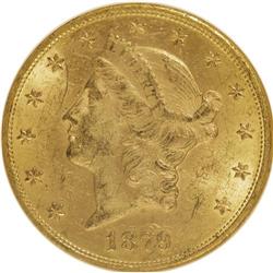 1879 $20 MS61 NGC. NGC Census: (81/27). PCGS Populatio