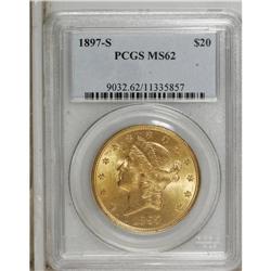 1897-S $20 MS62 PCGS. PCGS Population (2728/1558).