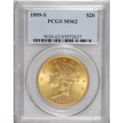 1899-S $20 MS62 PCGS. PCGS Population (1933/1190).