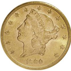 1900 $20 MS62 NGC. NGC Census: (11037/12039). PCGS Pop