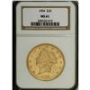 Image 1 : 1904 $20 MS61 NGC. NGC Census: (18693/140733). PCG