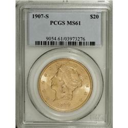 1907-S $20 MS61 PCGS. PCGS Population (405/1631).