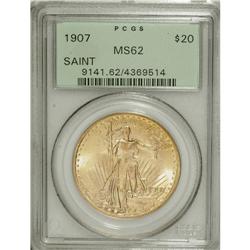 1907 $20 Arabic Numerals MS62 PCGS. PCGS Populatio
