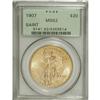 Image 1 : 1907 $20 Arabic Numerals MS62 PCGS. PCGS Populatio