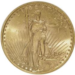 1922 $20 MS63 NGC. NGC Census: (15177/5909). PCGS Popu