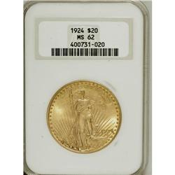1924 $20 MS62 NGC. NGC Census: (36391/187829). PCG