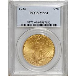 1924 $20 MS64 PCGS. PCGS Population (53201/31410).