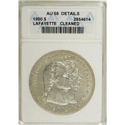 1900 $1 Lafayette Dollar--Cleaned--ANACS. AU58 Detai