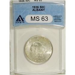 1936 50C Albany MS63 ANACS. NGC Census: (124/2297)