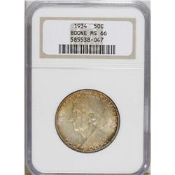 1934 50C Boone MS66 NGC. NGC Census: (152/17). PCG