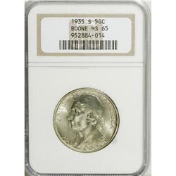 1935-S 50C Boone MS65 NGC. NGC Census: (329/181).