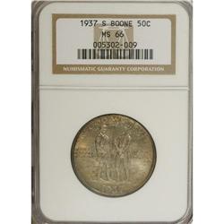 1937-S 50C Boone MS66 NGC. NGC Census: (145/29). P