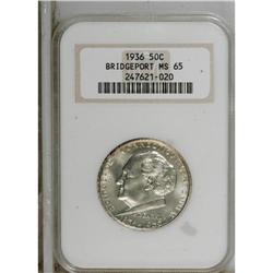 1936 50C Bridgeport MS65 NGC. NGC Census: (989/293
