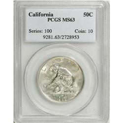 1925-S 50C California MS63 PCGS. PCGS Population (