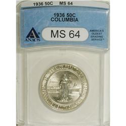 1936 50C Columbia MS64 ANACS. NGC Census: (221/104