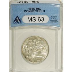 1935 50C Connecticut MS63 ANACS. NGC Census: (228/