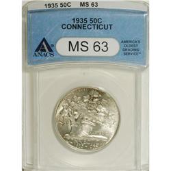 1935 50C Connecticut MS63 ANACS. NGC Census: (228/