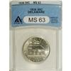 Image 1 : 1936 50C Delaware MS63 ANACS. NGC Census: (134/219