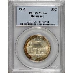 1936 50C Delaware MS66 PCGS. PCGS Population (559/