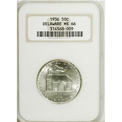 1936 50C Delaware MS66 NGC. NGC Census: (387/70).