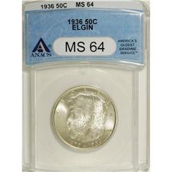 1936 50C Elgin MS64 ANACS. NGC Census: (665/2035).
