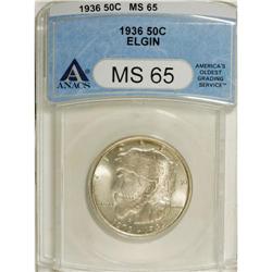 1936 50C Elgin MS65 ANACS. NGC Census: (1229/805).