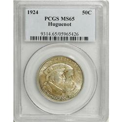 1924 50C Huguenot MS65 PCGS. PCGS Population (835/