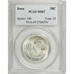 1946 50C Iowa MS67 PCGS. PCGS Population (615/58).