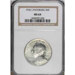 1936 50C Lynchburg MS64 NGC. NGC Census: (602/1338