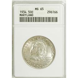 1934 50C Maryland MS65 ANACS. NGC Census: (1218/62