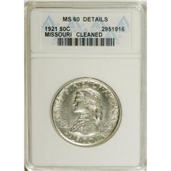 1921 50C Missouri--Cleaned--ANACS. MS60 Details. N