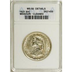 1921 50C Missouri--Cleaned--ANACS. MS60 Details. N