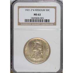 1921 50C Missouri 2x4 MS62 NGC. NGC Census: (77/13