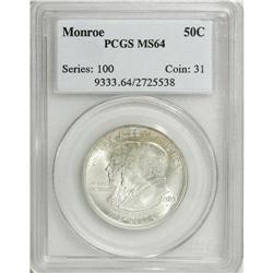 1923-S 50C Monroe MS64 PCGS. PCGS Population (1327