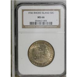 1936 50C Rhode Island MS66 NGC. NGC Census: (287/2