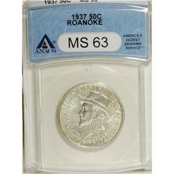 1937 50C Roanoke MS63 ANACS. NGC Census: (74/2979)