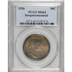 1926 50C Sesquicentennial MS64 PCGS. PCGS Populati