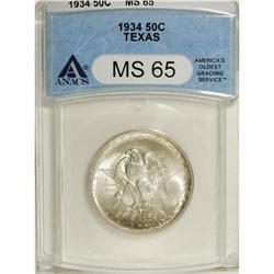 1934 50C Texas MS65 ANACS. NGC Census: (729/368).