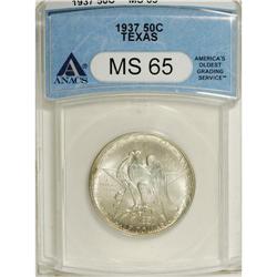 1937 50C Texas MS65 ANACS. NGC Census: (390/372).