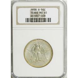 1938-S 50C Texas MS65 NGC. NGC Census: (278/312).