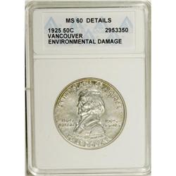 1925 50C Vancouver--Environmental Damage--ANACS. MS6