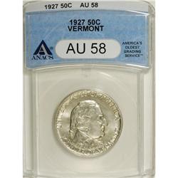 1927 50C Vermont AU58 ANACS. NGC Census: (37/2449)
