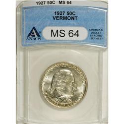 1927 50C Vermont MS64 ANACS. NGC Census: (1087/877