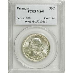 1927 50C Vermont MS64 PCGS. PCGS Population (1288/