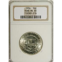 1936 50C York MS65 NGC. NGC Census: (916/1466). PC
