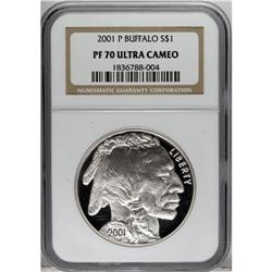 2001-P $1 Buffalo PR70 Deep Cameo NGC. NGC Census: